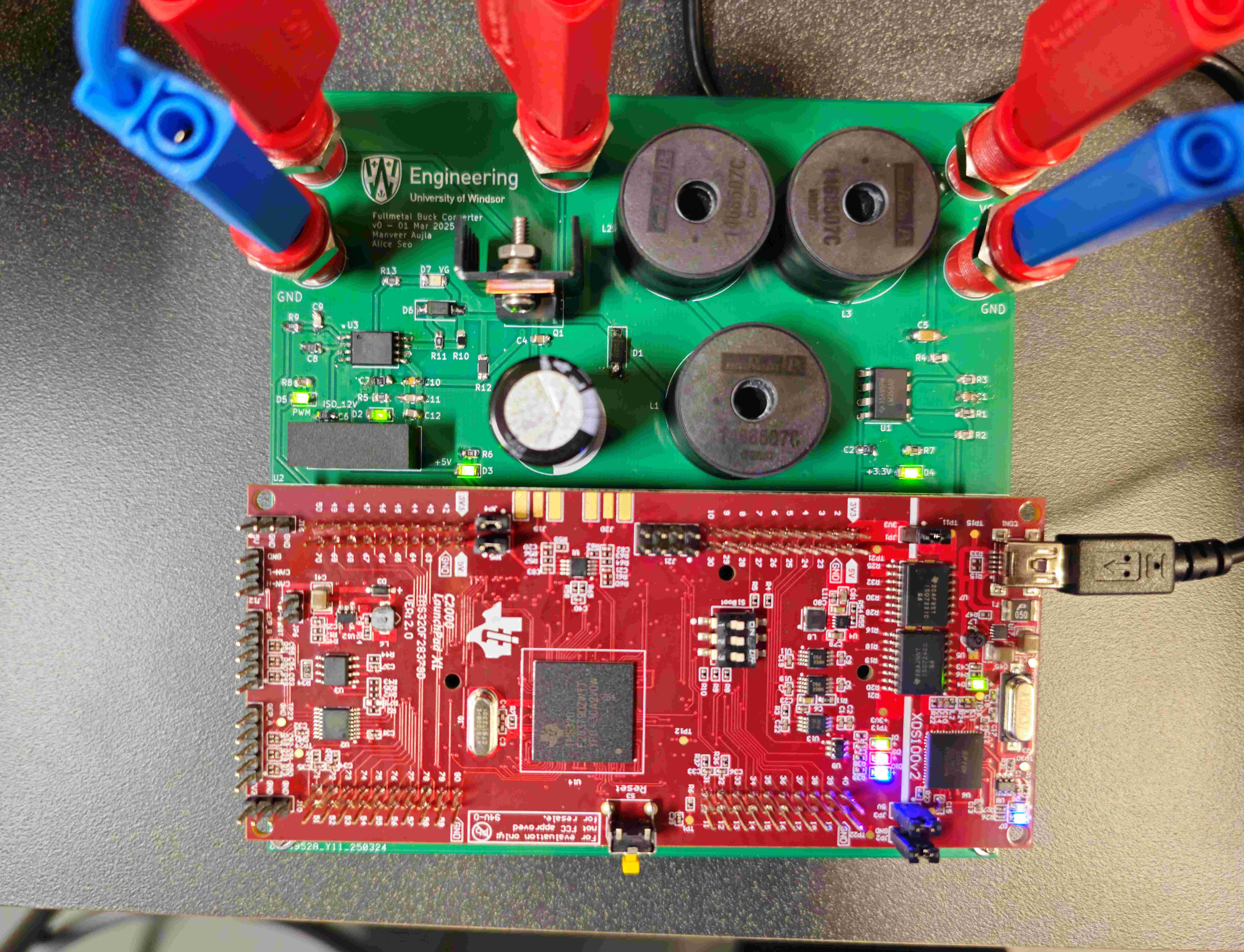 Buck converter PCB with TI LaunchPad